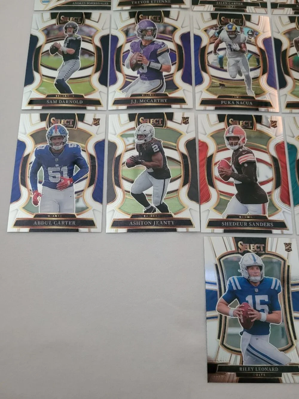 2025 Panini Select NFL Trading Card Lot Football 16 Cards